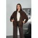 IMPORTED SUEDE FABRIC ZIP-UP JACKET 192305