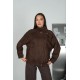 IMPORTED SUEDE FABRIC ZIP-UP JACKET 192305