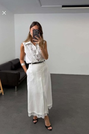 KETEN DANTELLI ETEK TAKIM 190734