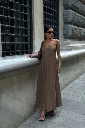 KETEN LOOK KUMAS ELBISE 188894