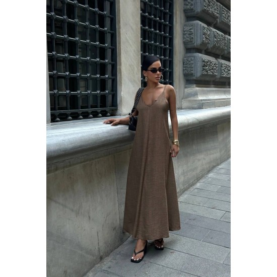 KETEN LOOK KUMAS ELBISE 188894