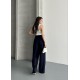 BRIDGE DETAIL BELTED PALAZZO PANTS 190926