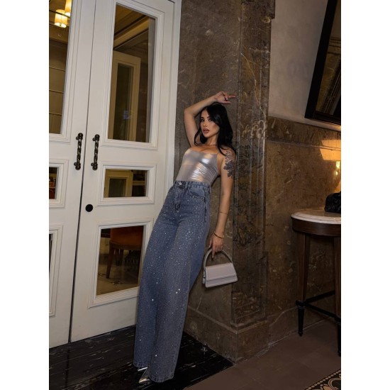 KRISTAL TASLI WIDE LEG JEAN 191670