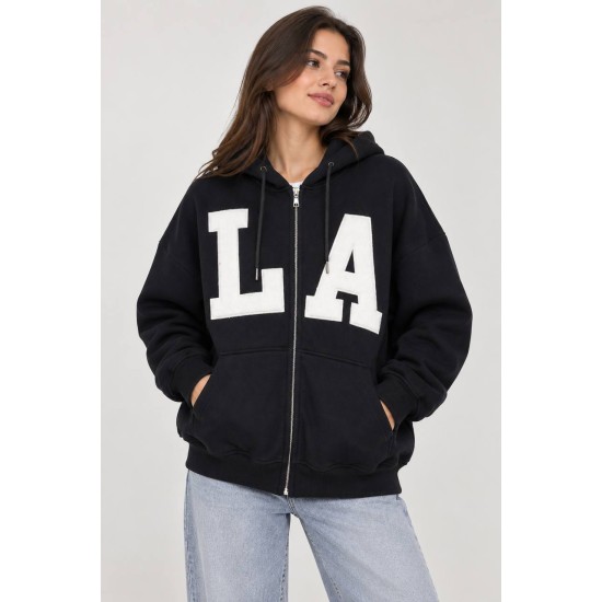 LA BASKILI 3 IPLIK SARDONLU FERMUARLI SWEAT 191604