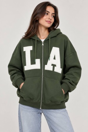 LA BASKILI 3 IPLIK SARDONLU FERMUARLI SWEAT 191607