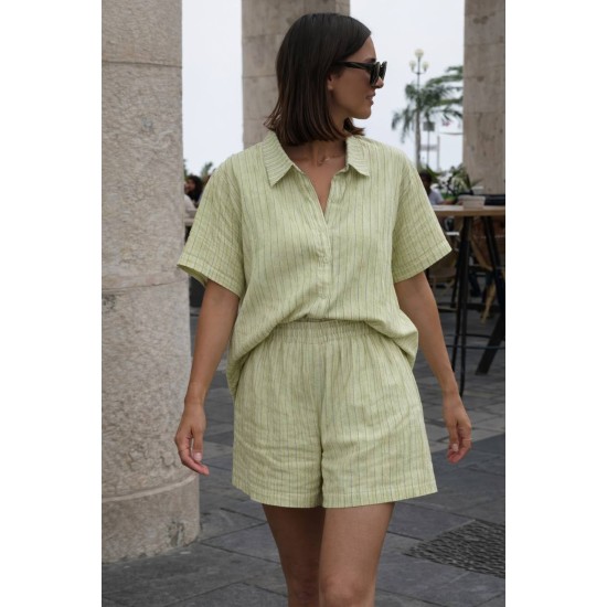 ÇİZGİLİ MODAL ŞORT TAKIM 188364