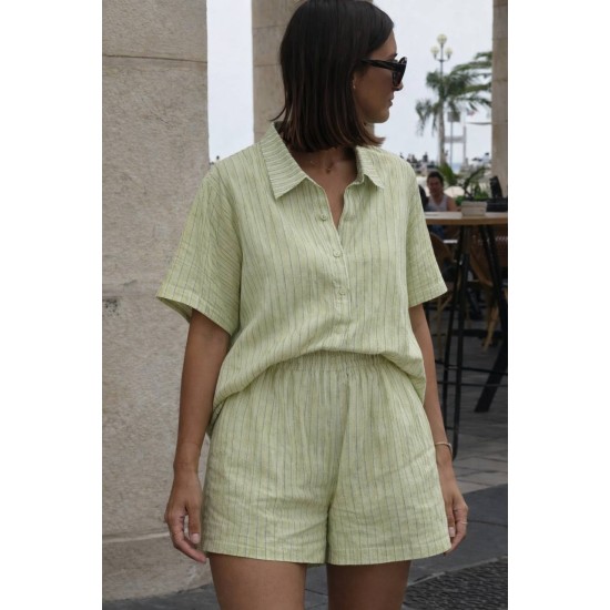 ÇİZGİLİ MODAL ŞORT TAKIM 188364