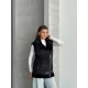 LAMINELI KUMAS ICI TUYLU DERI DETAY KEMERLI OVERSIZE YELEK 191902