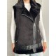 LAMINELI KUMAS ICI TUYLU DERI DETAY KEMERLI OVERSIZE YELEK 191902