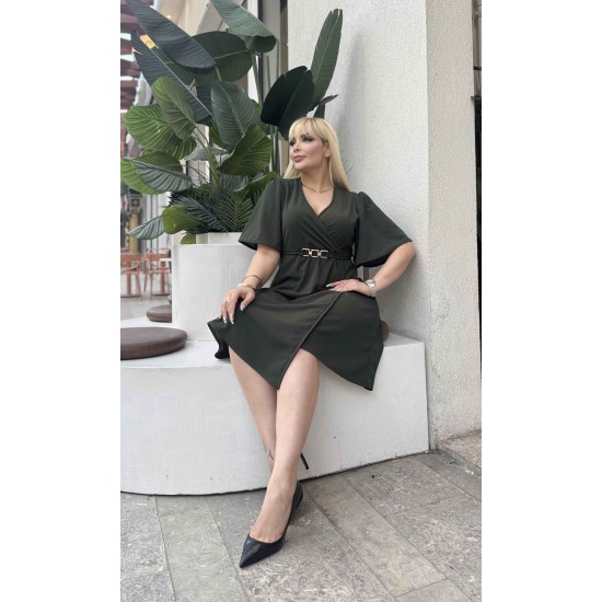 LIKRALI DOUBLE KREP ELBİSE 188862