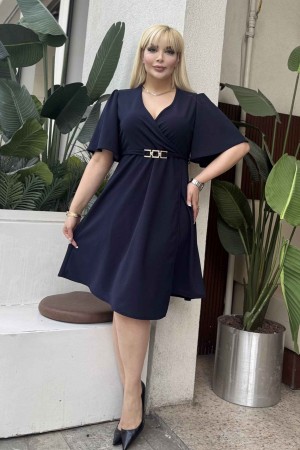 LIKRALI DOUBLE KREP ELBİSE 188861