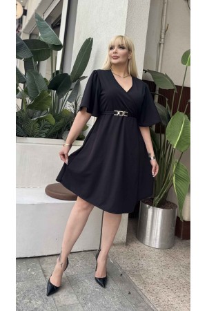 LIKRALI DOUBLE KREP ELBİSE 188864