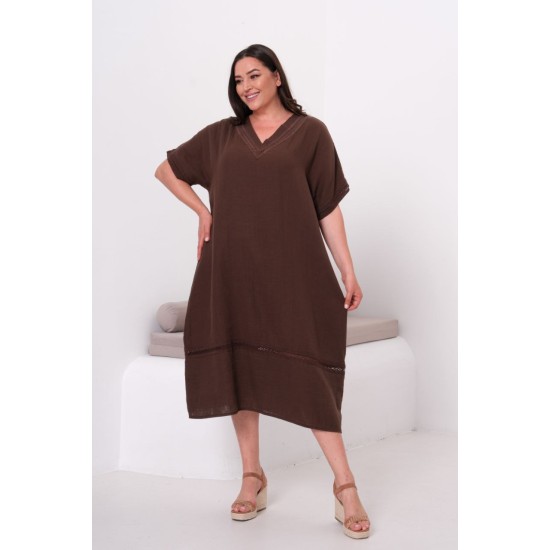 MUSLIN KUMAS ELBISE 190632