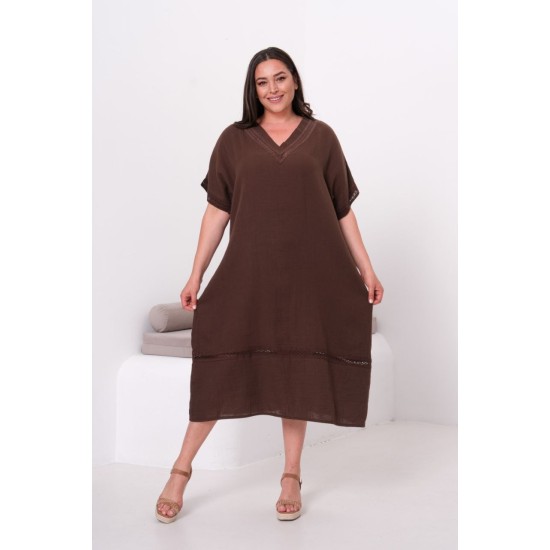 MUSLIN KUMAS ELBISE 190632