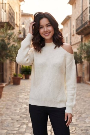 SHOULDER DETAIL SWEATER 192129