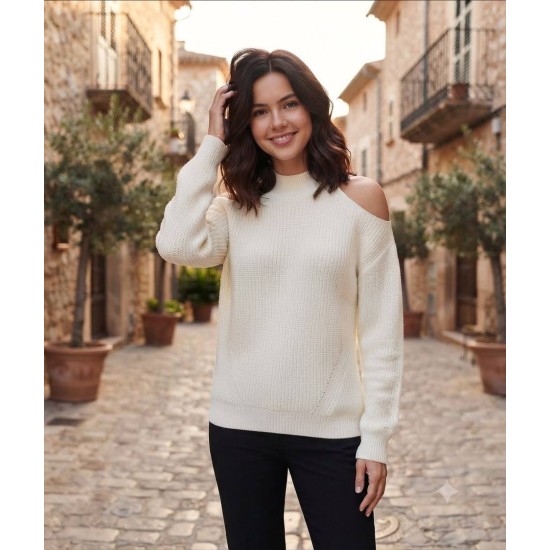 SHOULDER DETAIL SWEATER 192129