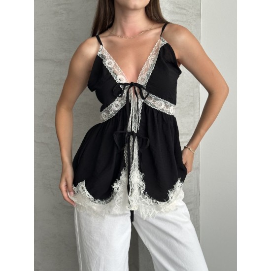 ONDEN BAGLAMALI DANTEL BLUZ 190938