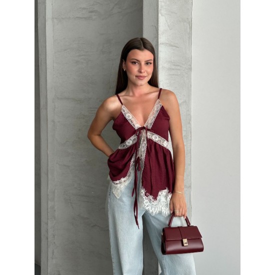 ONDEN BAGLAMALI DANTEL BLUZ 190940