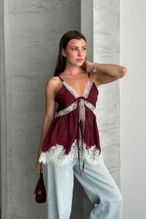 ONDEN BAGLAMALI DANTEL BLUZ 190940