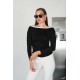 OYSHO FABRIC BOAT NECK TOP 192309