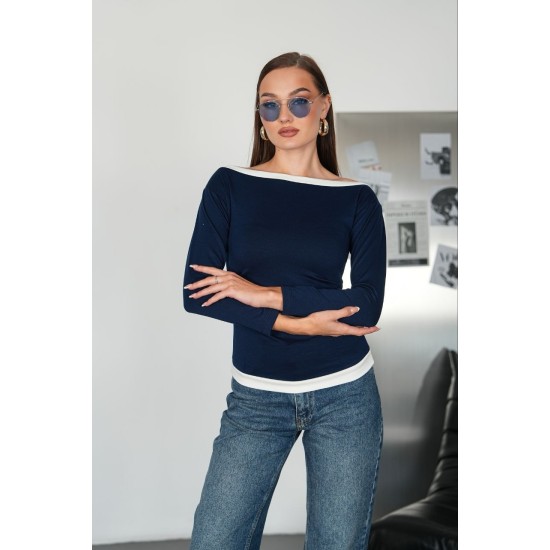 OYSHO FABRIC BOAT NECK TOP 192311