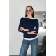 OYSHO FABRIC BOAT NECK TOP 192311