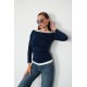 OYSHO FABRIC BOAT NECK TOP 192311