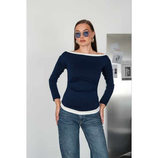 OYSHO FABRIC BOAT NECK TOP 192311