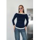 OYSHO FABRIC BOAT NECK TOP 192311