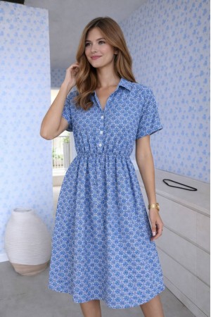 DOKUMA VİSKON KUMAŞ ELBİSE 188381