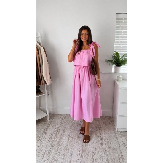 POPLIN FABRIC DRESS 190385