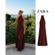 HALTER YAKA SATEN ELBISE 190407
