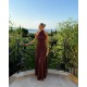 HALTER YAKA SATEN ELBISE 190407