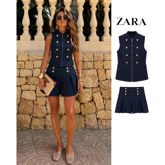 BUTTON DETAIL SKIRT SET 190420