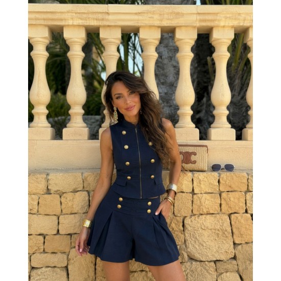 BUTTON DETAIL SKIRT SET 190420