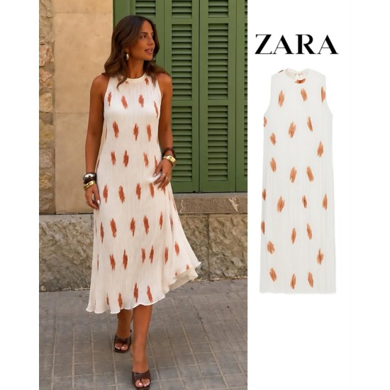 PLEATED TEXTURED MAXI DRESS 190422