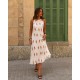 PLEATED TEXTURED MAXI DRESS 190422