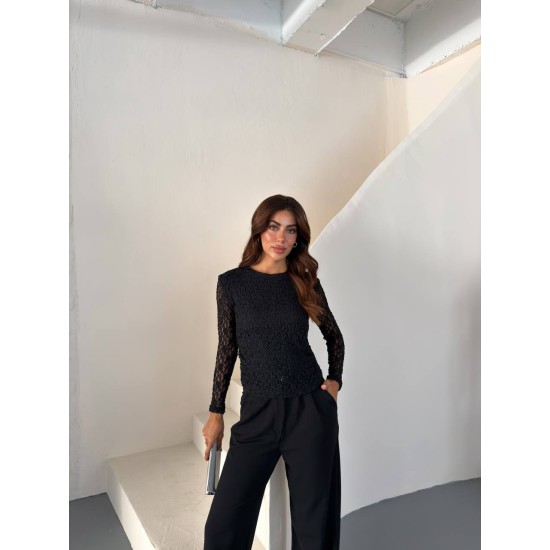 DANTEL DOKULU FIT BLUZ 191337