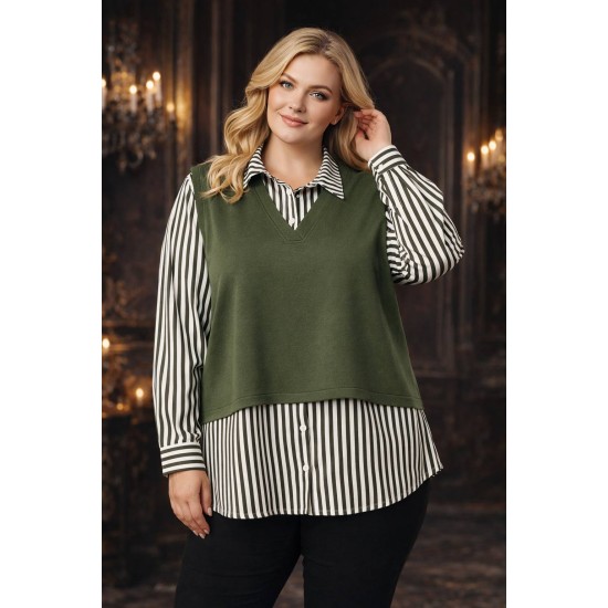 KRISTAL KUMAS GOMLEK YAKA BLUZ 188396