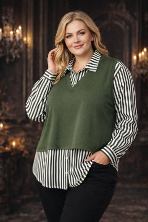 KRISTAL KUMAS GOMLEK YAKA BLUZ 188396