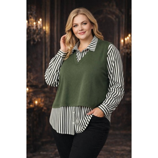 KRISTAL KUMAS GOMLEK YAKA BLUZ 188396