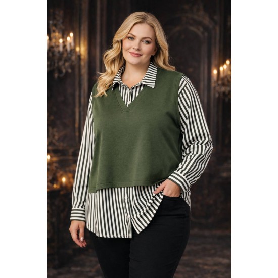 KRISTAL KUMAS GOMLEK YAKA BLUZ 188396