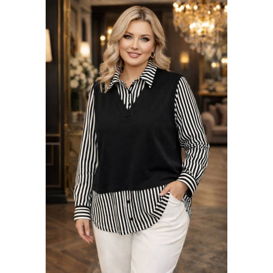 KRISTAL KUMAS GOMLEK YAKA BLUZ 188397