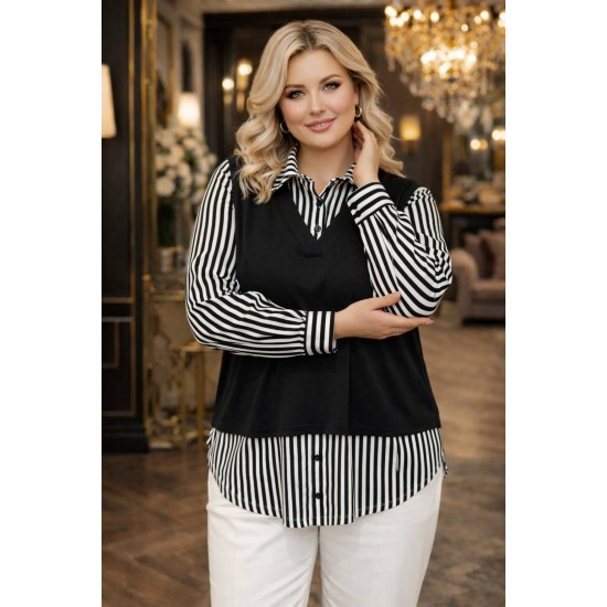 KRISTAL KUMAS GOMLEK YAKA BLUZ 188397