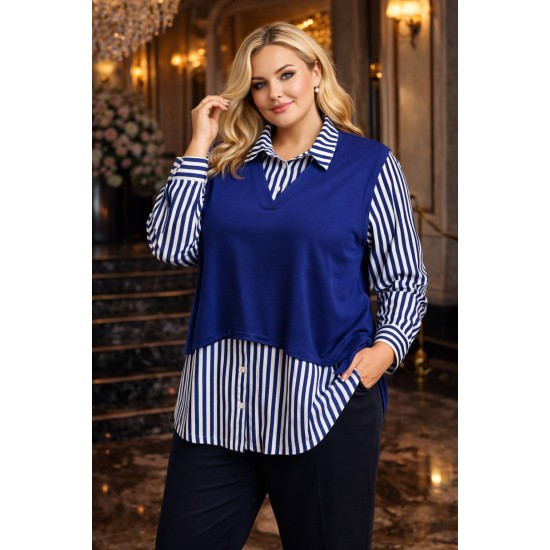 KRISTAL KUMAS GOMLEK YAKA BLUZ 188398