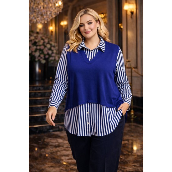 KRISTAL KUMAS GOMLEK YAKA BLUZ 188398