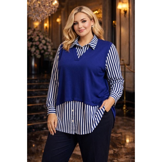 KRISTAL KUMAS GOMLEK YAKA BLUZ 188398