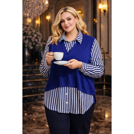 KRISTAL KUMAS GOMLEK YAKA BLUZ 188398