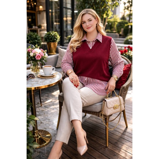 KRISTAL KUMAS GOMLEK YAKA BLUZ 188399