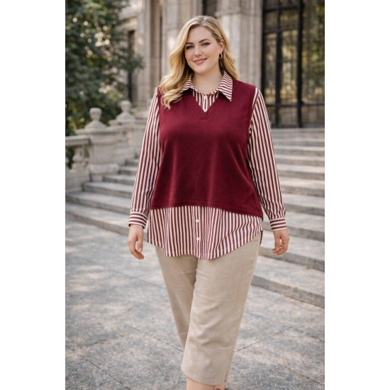 KRISTAL KUMAS GOMLEK YAKA BLUZ 188399